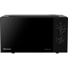 Hisense 741470 Mikroovn - Fritstående 700W 20L Sort - Effektiv Madlavning med Stil