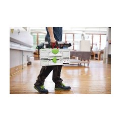 "Festool SYS3 TB M 237 Værktøjskasse Grøn Hvid - Optimal Opbevaring til Dit Værktøj!"