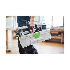 "Festool SYS3 TB M 237 Værktøjskasse Grøn Hvid - Optimal Opbevaring til Dit Værktøj!"