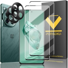 OnePlus 12 panserglas – 2 stk. skærmbeskyttelse + 2 stk. kamerabeskyttelse (kompatibelt tilbehør)