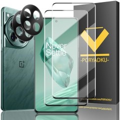 OnePlus 12 Tempered Glass – 2x Screen Protector + 2x Camera Protector (Compatible Accessory)