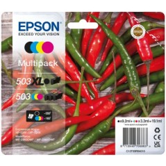 Epson 503 XL Multipack - Sort, Gul, Cyan, Magenta - Kvalitet & Holdbarhed | C13T09R94020