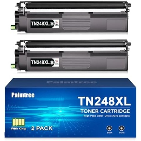 Brother TN-248XL/TN248BK kompatibel sort toner, 2-pak – kompatibelt tilbehør