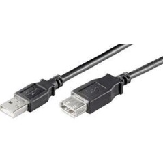 Goobay USB Forlænger Kabel 60cm Sort - Ideel til Nem Tilslutning og Fleksibel Brug!