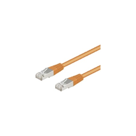 Goobay CAT 5e Foldet Uskrmet Snoet Par FUTP 50cm Netværkskabel - Orange | Høj Kvalitet og Stabil Forbindelse!