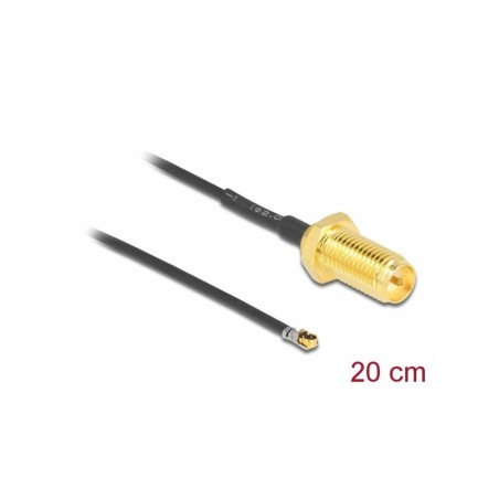 DeLOCK Koaksial 20cm Antennekabel Sort
