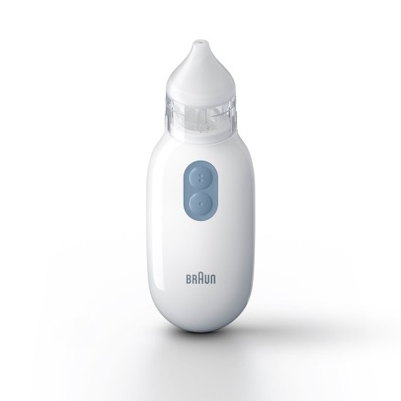 Braun BNA100 Nasal Aspirator Hvid - Effektiv, Skånsom og Brugervenlig Løsning til Dine Børns Næseproblemer!