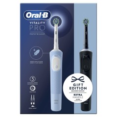 Køb Oral-B Vitality Pro Duo Sort – Effektiv tandbørste til strålende smil | Varenummer: 4210201446514