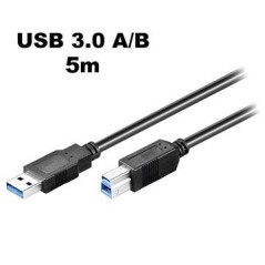 goobay USB-kabel 5m Sort