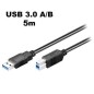 goobay USB-kabel 5m Sort