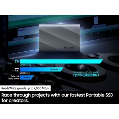 Samsung T9 SSD MU-PK4T0G 4TB USB 32 Gen 2x2 - Hurtig, Pålidelig Lagring til Dine Behov!