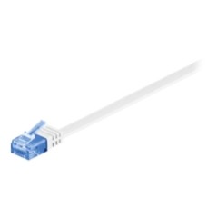 Goobay RJ45 CAT 6a Flat UUTP CU 20m Hvid – Hurtig og Pålidelig Netværkskabel til Optimal Ydeevne!