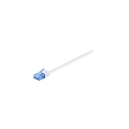 Goobay RJ45 CAT 6a Flat UUTP CU 20m Hvid – Hurtig og Pålidelig Netværkskabel til Optimal Ydeevne!