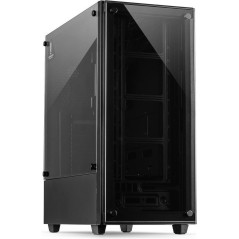 Inter-Tech C-303 Mirror Tårn ATX - Elegant Sort Gaming Tower uden Strømforsyning - Kvalitet og Størrelse i Ét!