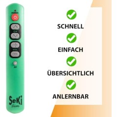 SeKi Slim Universal Fjernbetjening – Grøn – Til Seniorer og Børn