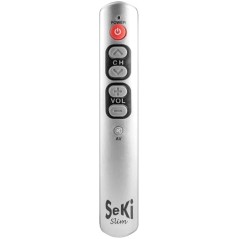 SeKi Slim Universal Remote Control – Silver – For Seniors and Children