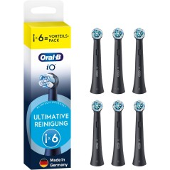 Oral-B iO Ultimativ Rengøring børstehoveder, sort, 6 stk