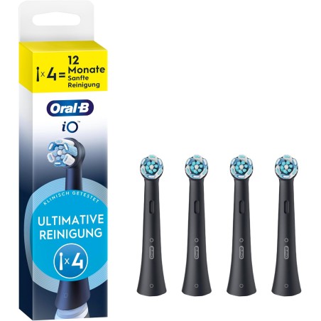 Oral-B iO Ultimativ Rengøring børstehoveder, sort, 4 stk