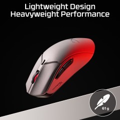 HyperX Pulsefire Haste 2 Pro 4k Wireless Gaming Optisk Trådløs Grå