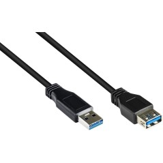LogiLink USB forlængerkabel 1m Sort