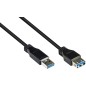LogiLink USB forlængerkabel 1m Sort