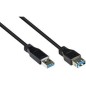 LogiLink USB forlængerkabel 1m Sort