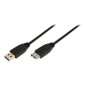 LogiLink USB forlængerkabel 1m Sort
