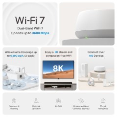 TP-Link Deco BE22 V1 Wi-Fi-system - Hurtig, Stabil og Smart Trådløs Løsning til Dit Hjem