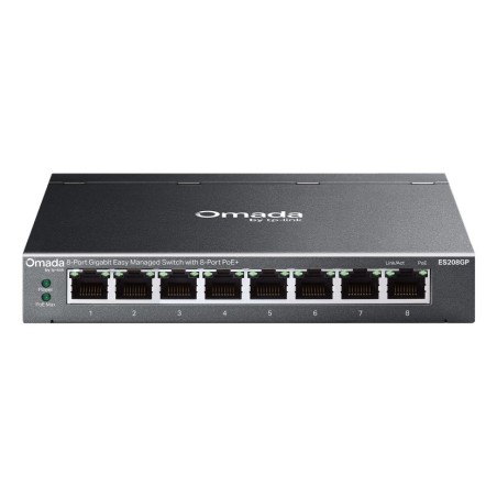 TP-Link Omada ES208GP V1 Switch - 8-porte Gigabit Ethernet PoE - Effektiv Netværksløsning til Dit Erhverv!