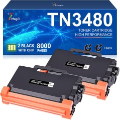 Brother TN3480/TN3430 tonerpatroner – 2-pak sort – kompatibelt tilbehør