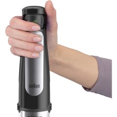 Braun Multiquick 7 MQ 7045X Stavblender - Rustfrit Stål/Sort | Effektiv, Lydløs & Stilren Blending