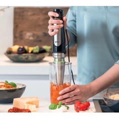 Braun Multiquick 7 MQ 7045X Stavblender - Rustfrit Stål/Sort | Effektiv, Lydløs & Stilren Blending