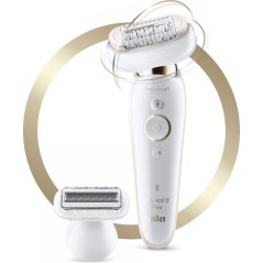 Braun Hvid/guld Epilator 9002 Flex - Effektiv, Skånsom og Elegant Hårfjerning