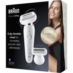Braun Hvid/guld Epilator 9002 Flex - Effektiv, Skånsom og Elegant Hårfjerning
