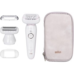 Braun Hvid/guld Epilator 9002 Flex - Effektiv, Skånsom og Elegant Hårfjerning