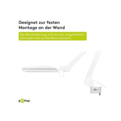 Goobay Forstørrelseslampe Vægbeslag - Optimal Belysning og Komfort til Dit Arbejde - Varenr. 4040849557712