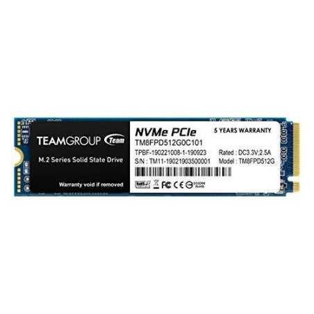 Team Group MP33 Pro 512GB M.2 PCIe 3.0 x4 NVMe SSD - Hurtig ydeevne og pålidelig lagring!