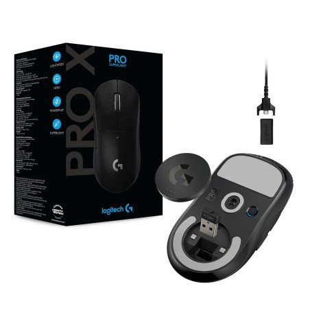 Logitech PRO X SUPERLIGHT Wireless Gaming Mouse Optisk Trådløs Sort