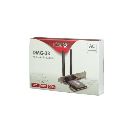 Inter-Tech DMG-33 Netværksadapter PCI Express x1 1300Mbps - Hurtig & Stabil Forbindelse | Varenummer: 4260455645577
