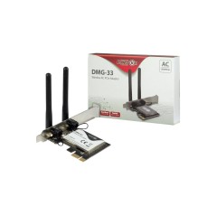 Inter-Tech DMG-33 Netværksadapter PCI Express x1 1300Mbps - Hurtig & Stabil Forbindelse | Varenummer: 4260455645577