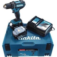 Makita DDF482RFJ Bore-/skruemaskine 2 batterier inkluderet Nøgleløs borepatron