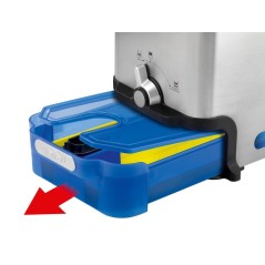 Køb Tefal Oleoclean Pro Fritureapparat 3.5L i Børstet Rustfrit Stål/Blå - Perfekt til Crispy Retter!