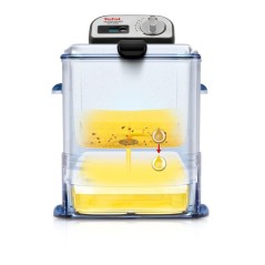 Køb Tefal Oleoclean Pro Fritureapparat 3.5L i Børstet Rustfrit Stål/Blå - Perfekt til Crispy Retter!