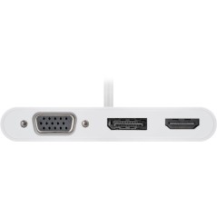 Goobay USB-C Multiport Adapter - VGA, DP, HDMI | Ideel til Skærmtilslutning og Multimediebrug