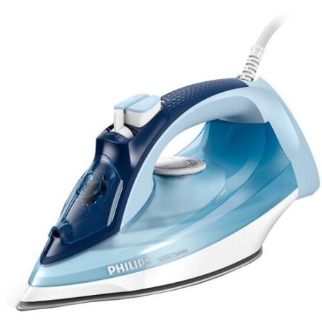 Køb Philips 5000 series DST5030 Dampstrygejern 2400W – Effektiv, Blå & Hvid – Perfekt til Den Glatte Garderobe!