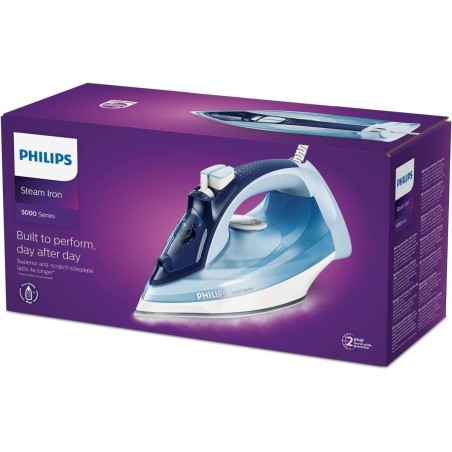 Philips 5000 series DST5030 Dampstrygejern 2400W Blå Hvid
