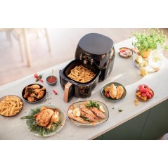 Philips Premium Collection HD9867 Airfryer XXL - Rask og Sund Madlavning med Dyb Sort/Kobber Design, 2.2kW Effekt!