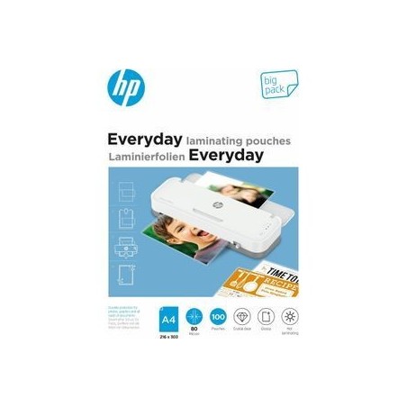 HP Everyday Lamineringslommer A4 80 Micron (x100 pcs) - Beskyt, Forstør, Forny Dine Dokumenter!