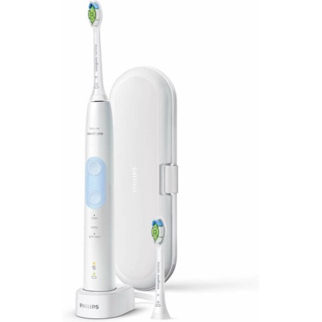 Philips HX6859 Hvid/lyselå Tandbørste - Effektiv Rensning og Glansfulde Tænder!