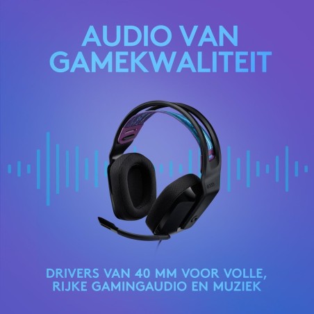 Logitech G G335 Wired Gaming Headset Kablet Høretelefoner Sort